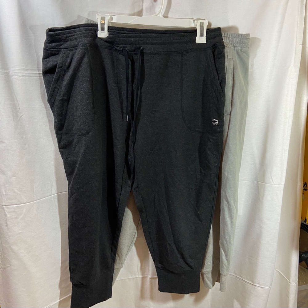 Lot 2 Womens Gym Pants XXL Jillian Michaels Gray